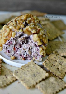 Cranberry Walnut Vegan Cheese Ball - Fork & Beans