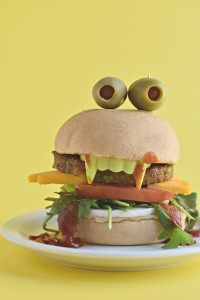 Halloween Monster Veggie Burgers (gluten free too!)
