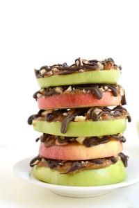 Healthy Caramel Apple Slices--a great remake of a fall classic treat