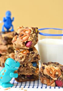 Packed with walnuts, pretzels, & nondairy chocolate, these Loaded Gluten Free Cookie Bars (also made without eggs!) make allergen-friendly dreams come true.